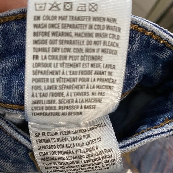 American Eagle Super Hi-Rise Distressed Jegging Skinny Raw Hem Jeans - Picture 11 of 13